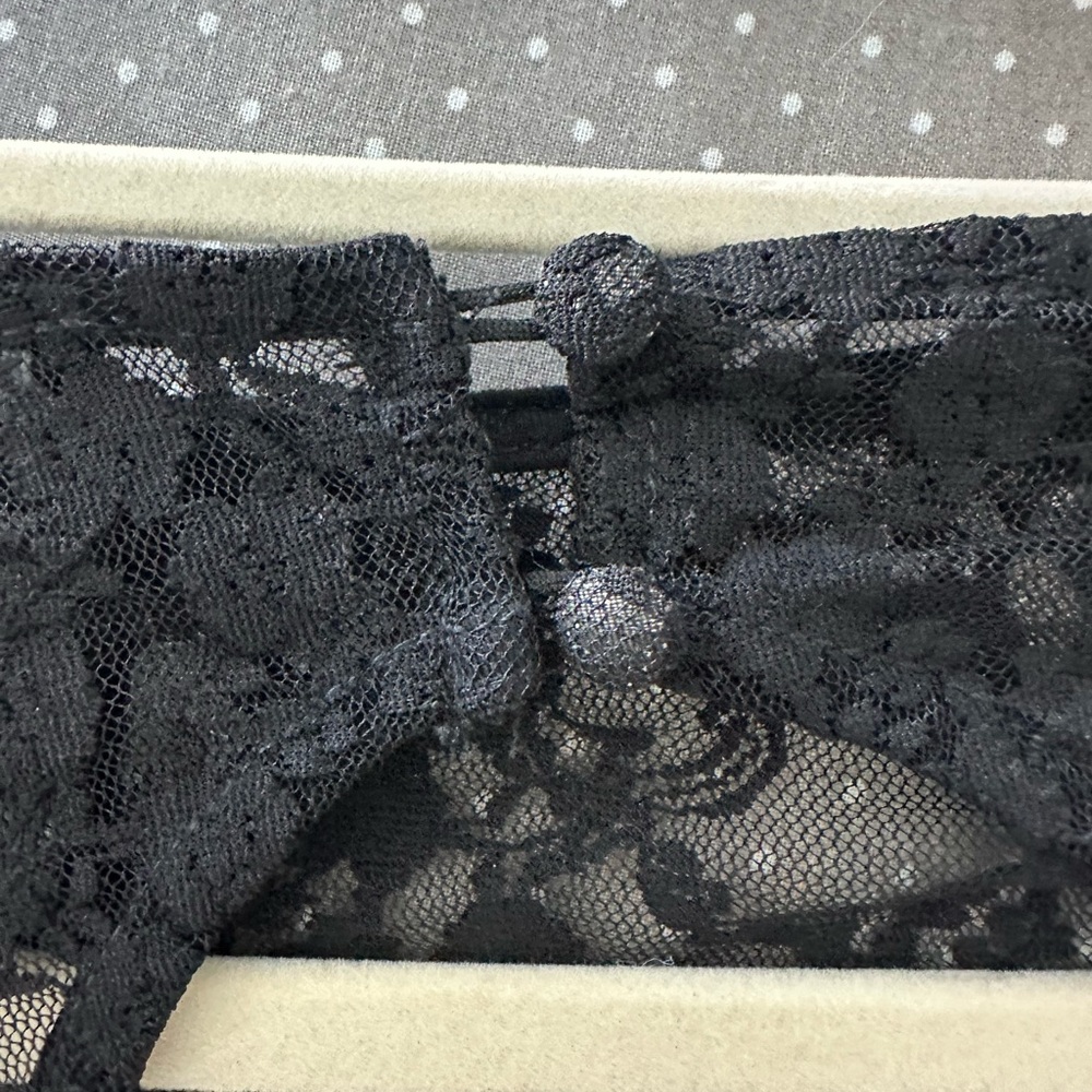 Lulu's Black Lace Long Sleeve Bodysuit - Picture 3 of 6